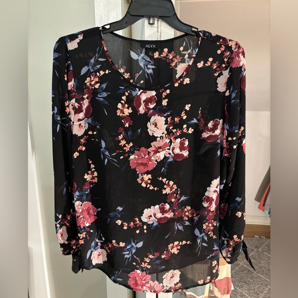 Alyx Black Floral Blouse